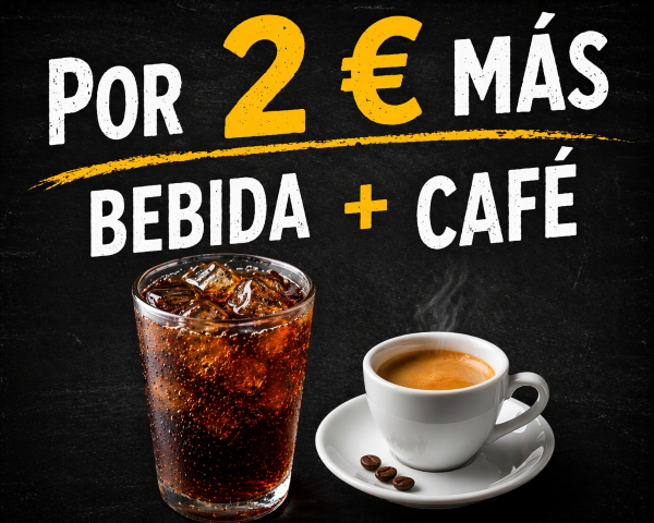 Promo Bebida y Café por 2 euros más en Almuerzos Hotel Ruta Romana Sagunto