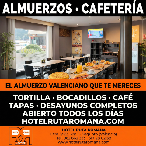 Almuerzos Valencianos Sagunto - Cafetería Hotel Ruta Romana