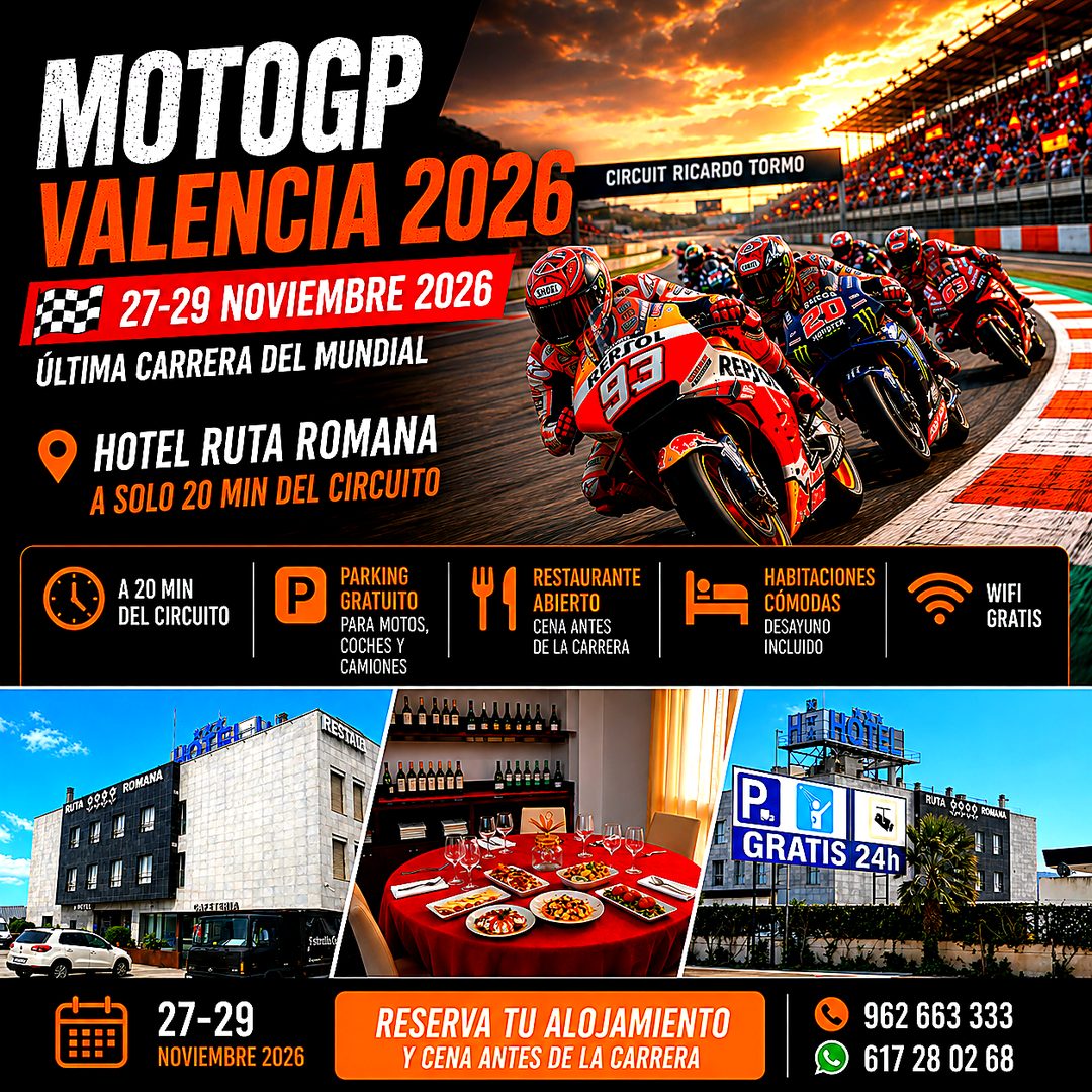 Hotel Ruta Romana - parking motos - MotoGP Valencia