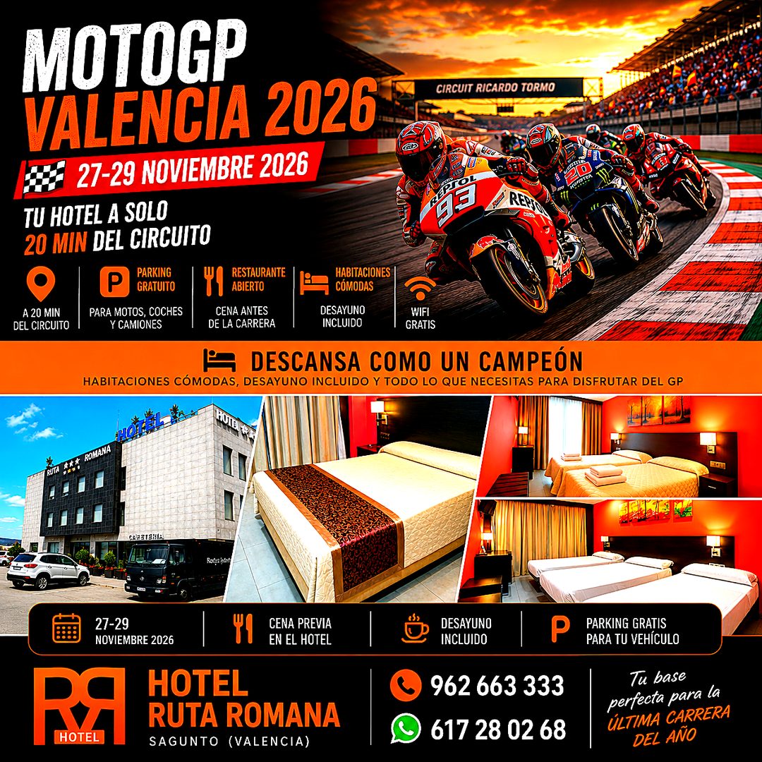 Hotel Ruta Romana - restaurante - cena antes MotoGP