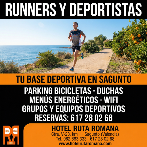 Hotel para Runners y Deportistas Sagunto - Hotel Ruta Romana Valencia