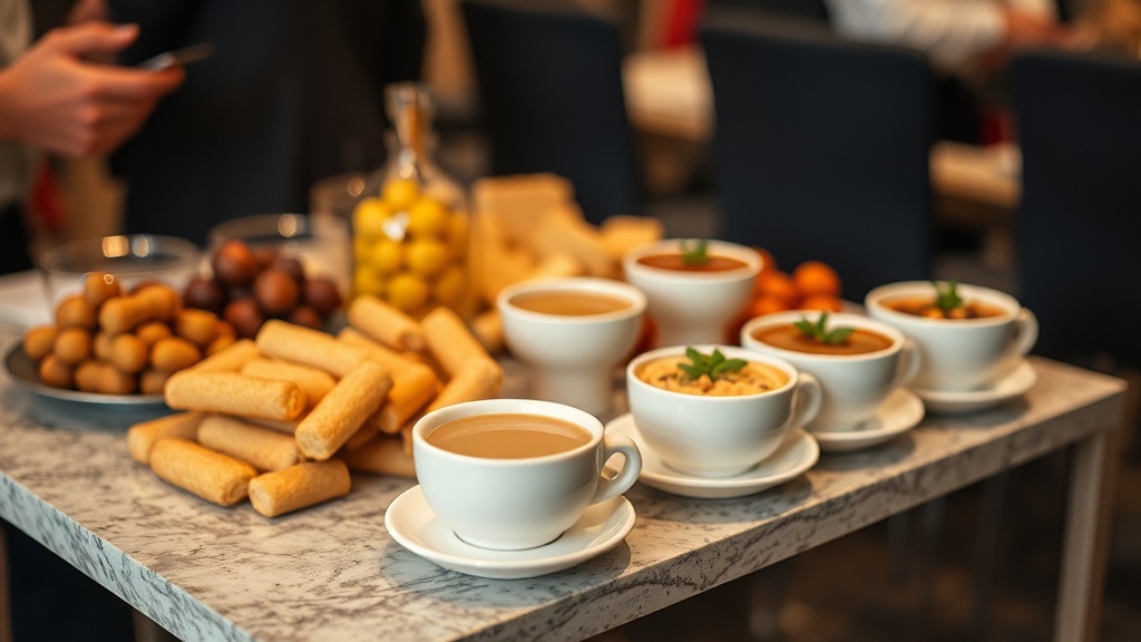 Zona de coffee break para conferencias del Hotel Ruta Romana