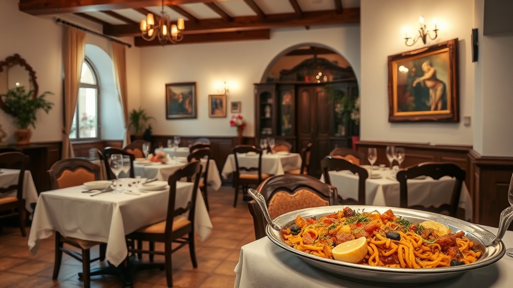 Sala del restaurante del Hotel Ruta Romana en Sagunto