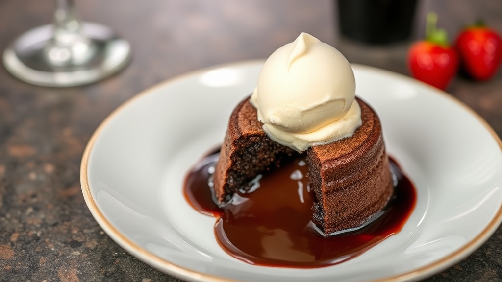 Coulant de chocolate con helado Sagunto