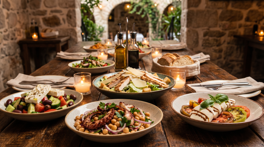 Ensaladas del Restaurante Ruta Romana Sagunto