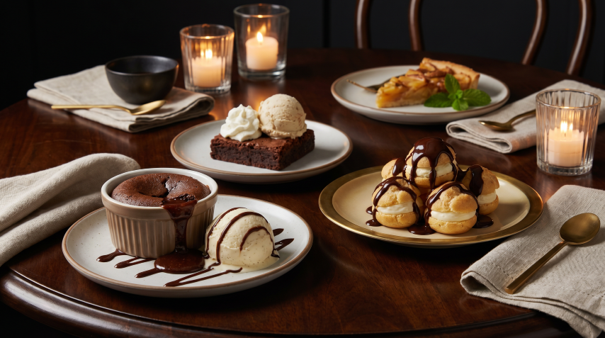 Postres del Restaurante Ruta Romana Sagunto