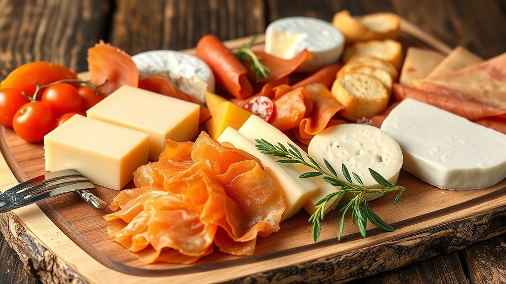 Tabla de jamón serrano y queso Sagunto