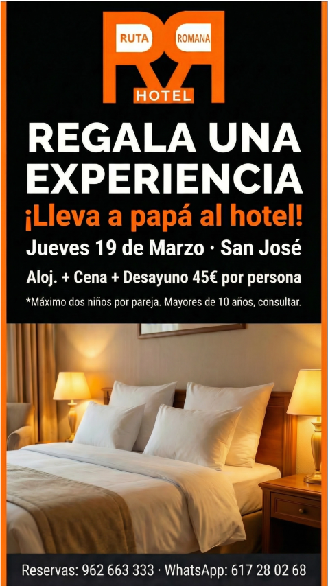 Alojamiento cena desayuno Día del Padre Hotel Ruta Romana