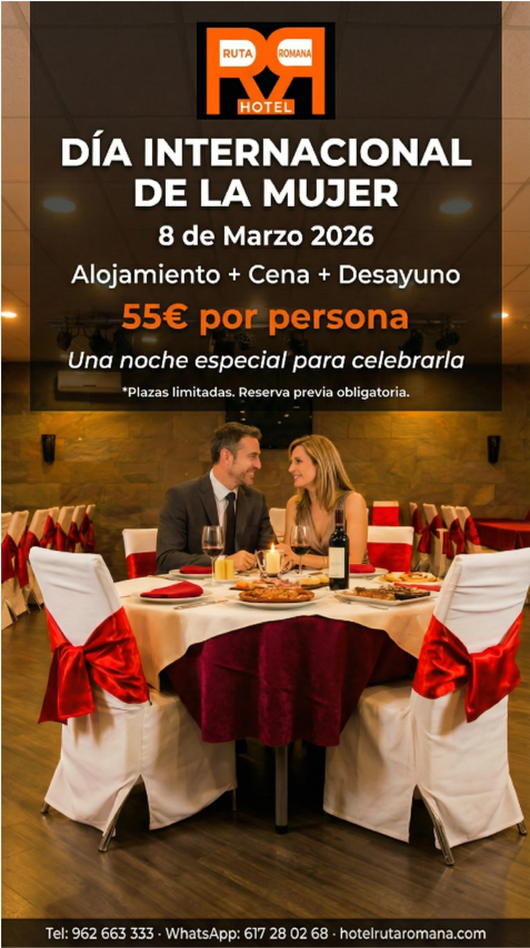 Oferta Día Internacional de la Mujer Hotel Ruta Romana Sagunto
