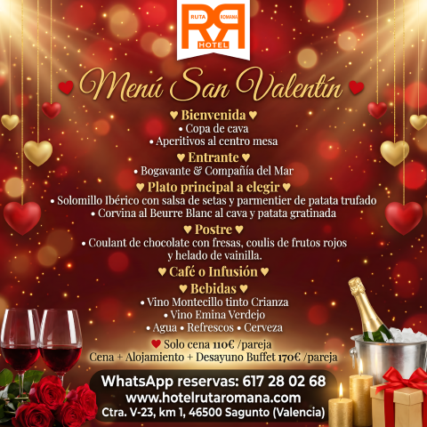 Menú San Valentín 2026